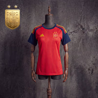 Camisa l Feminina Oficial da Espanha 26/27 Baby Look - Bicampeã do Mundo