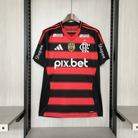 Camisa Oficial do CR Flamengo 25/26 - Pacth Campeão e Completa com Patrocínios