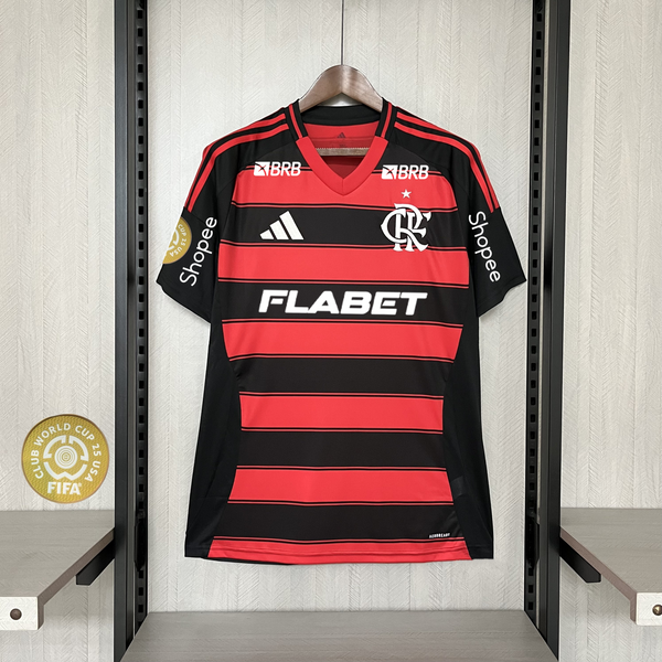 Camisa Oficial do CR Flamengo 25/26 Completa com Patrocínios - Mundial de Clubes