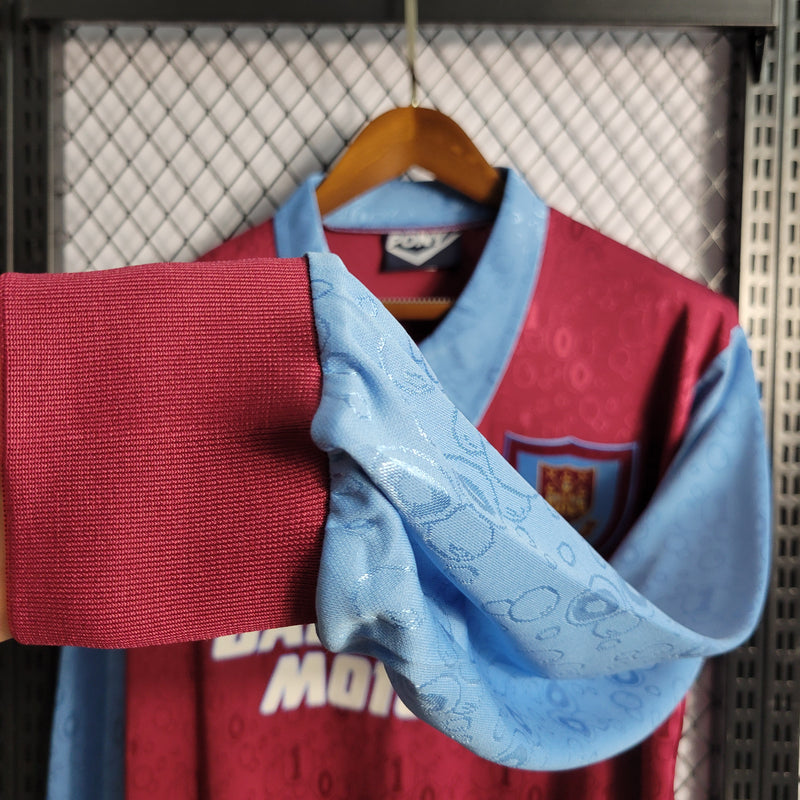 Camisa Retrô do West Ham 1995/1997 - Manga Longa