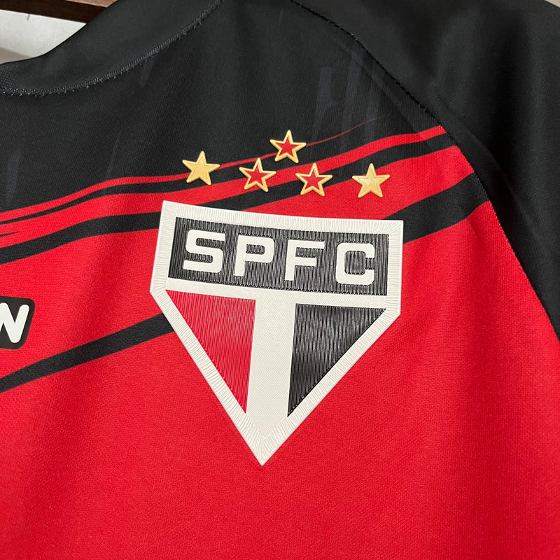 Camisa Oficial do São Paulo 25/26 Goleiro Completa com Patrocínios - Libertadores