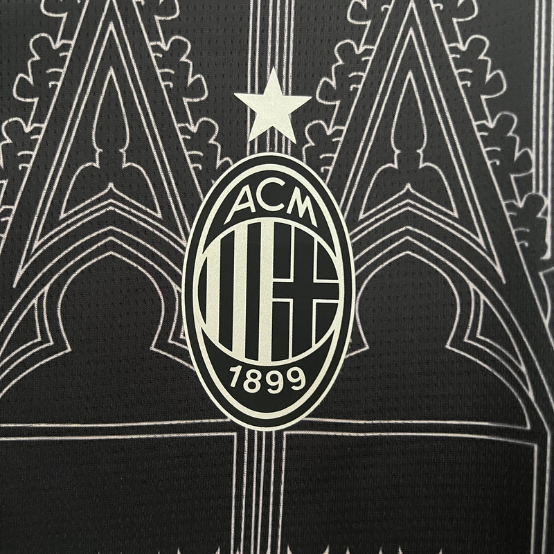 Camisa do Milan 24/25 Versão Torcedor - Polo Al Black