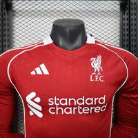 Camisa Oficial do Liverpool 25/26 - Manga Longa