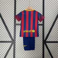 Conjunto Retrô Infantil Oficial do Barcelona 2013/2014 - Kids
