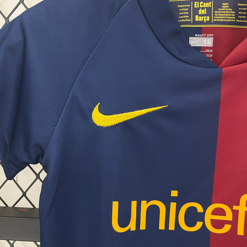 Conjunto Retrô Infantil Oficial do Barcelona 2008/2009 - Kids