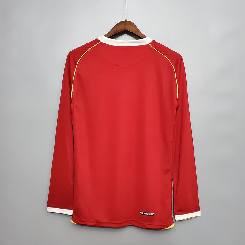 Camisa Retrô do Manchester United 2006/2007 - Manga Longa