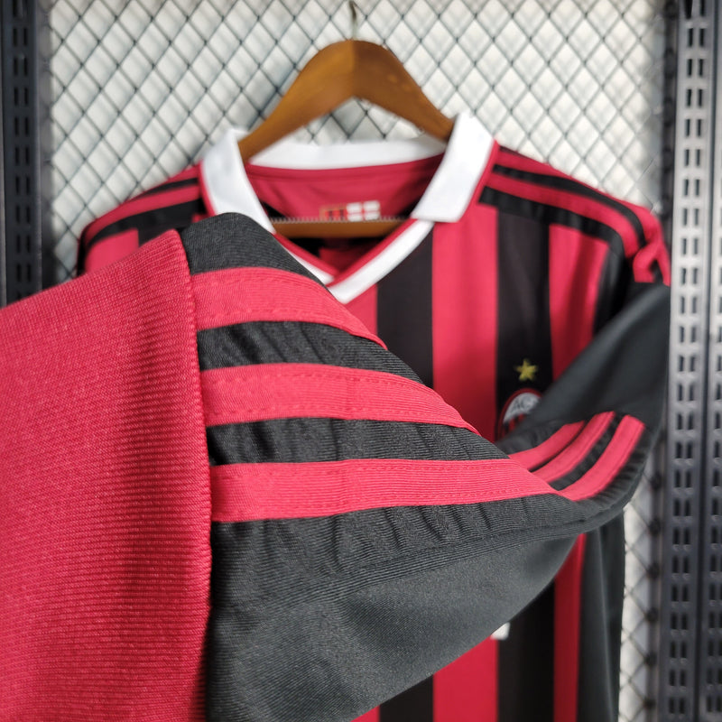 Camisa Retrô do Milan 2009/2010 - Manga Longa