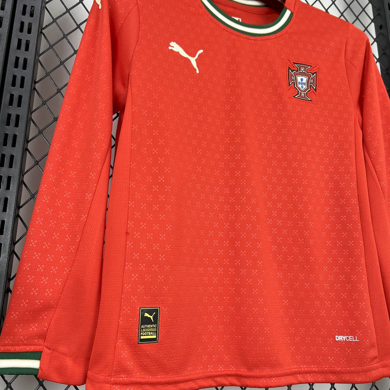 Conjunto Infantil Oficial de Portugal 25/26 - Kids Manga Longa