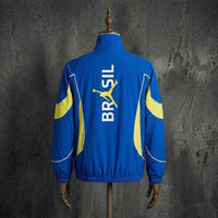 Jaqueta Corta Vento Hino Brasil x Jordan 26/27 - Masculina Azul