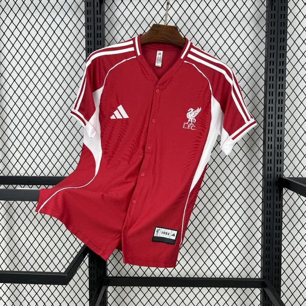 Camisa Oficial do Liverpool 25/26 - Us Pack Basebal