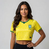Cropped Feminino Oficial do Brasil 2026 - Copa do Mundo