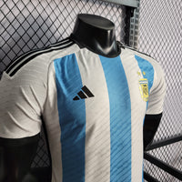 Camisa Oficial da Argentina 22/23 - Versão Jogador Completa com Pacths